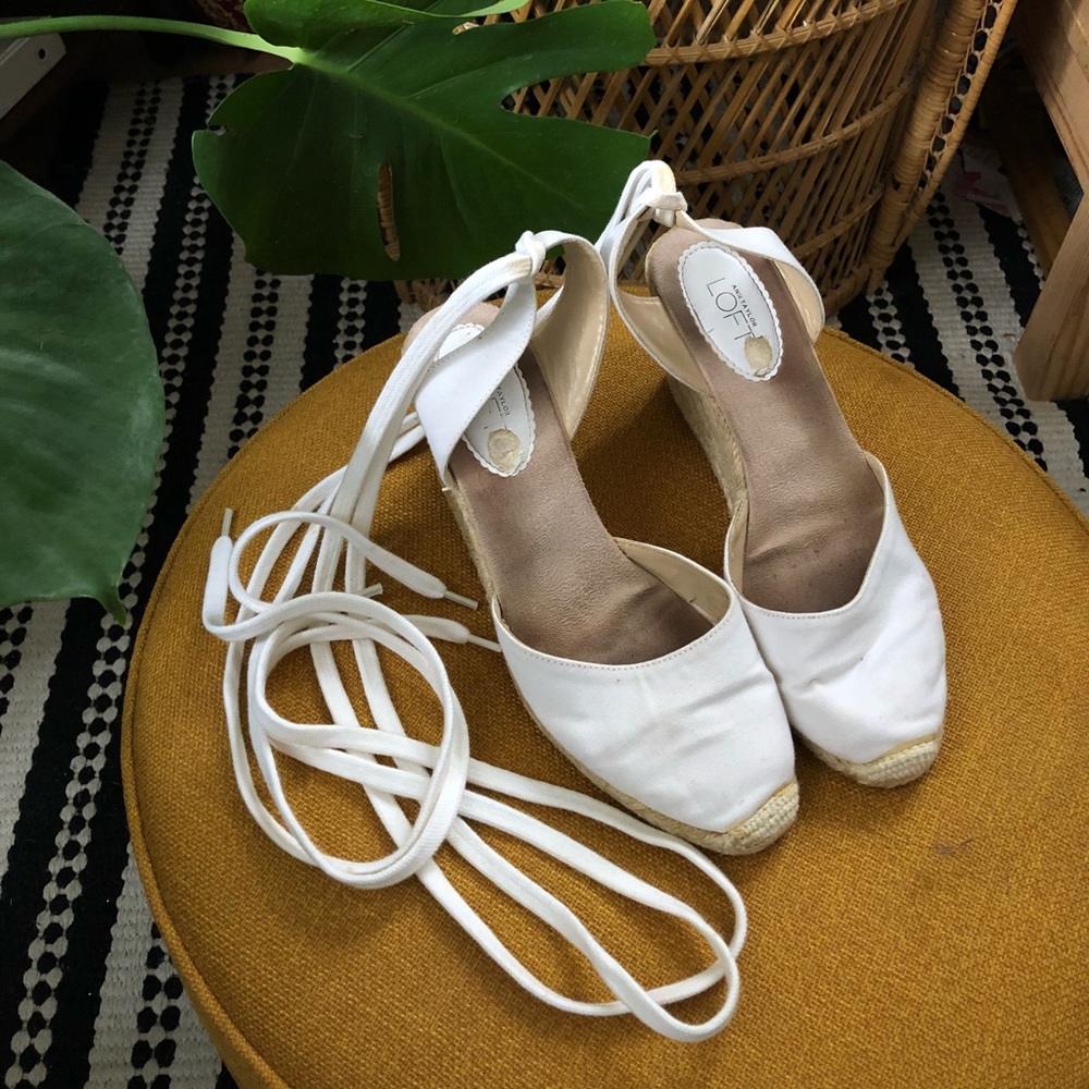 White Ann Taylor Espadrilles